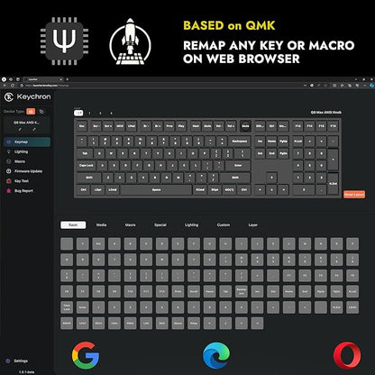 Keychron Q6 Max QMK/LAUNCHER Wireless Bluetooth/2.4 GHz/USB-C Wired Custom - Image 4