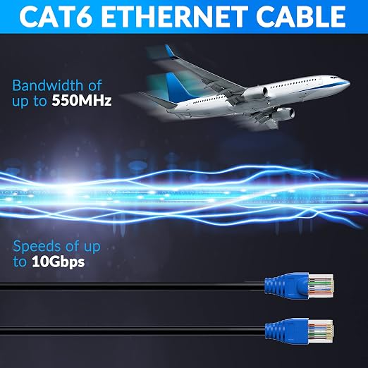 Cat6 Outdoor Ethernet Cable 25ft, Heavy Duty Double Jackets Internet Cord - Image 5