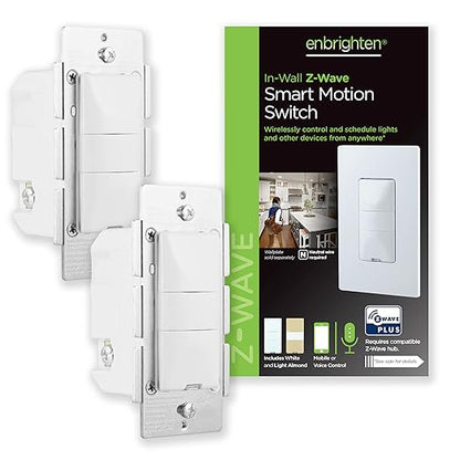 Enbrighten Z-Wave Smart Motion Sensor Light Indoor, Vacancy/Occupancy Sensor by Enbrighten