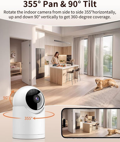  Indoor Cameras for Home Security, Auto tracking, 5G&2.4G WiFi Security - Image 4