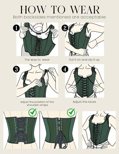 SCARLET DARKNESS Bustier Tops for Women Renaissance Floral Lace Up Bodyshaper - Image 6