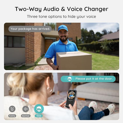 BOIFUN Video Doorbell Camera Wireless, 180° Wide View, 2K HD, No Subscription - Image 5