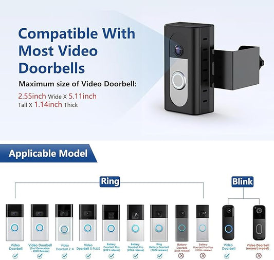 KIMILAR Anti-Theft Video Doorbell Mount Compatible - Image 2
