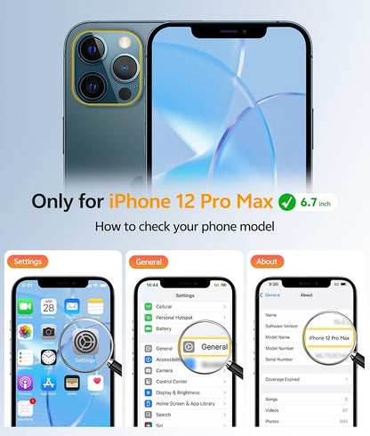 FNTCASE for iPhone 12 Pro Max Case: Translucent Matte Magnetic Phone Cover - Image 2