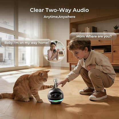 AEZ Robot Camera on Wheels 1080P Dual Lens, Indoor Movable Security Camera - Image 5