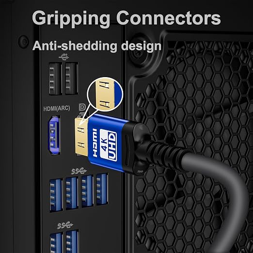 18Gbps hdmi Cable 50ft with Gripping Connectors, 4k Ultra high Speed Ethernet - Image 2