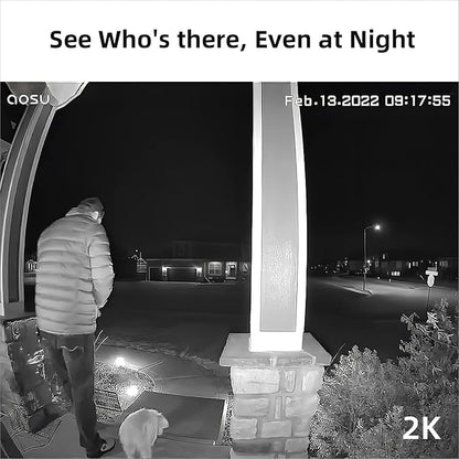 aosu Wireless Doorbell Camera, Battery-Powered Video Doorbell - Image 5