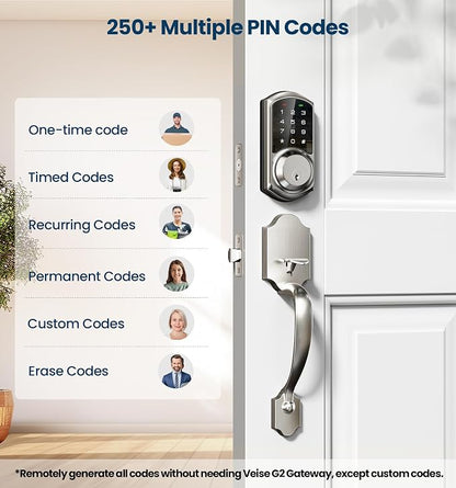 Veise VE06 Smart Deadbolt with App Control, Keyless Entry Smart Lock - Image 4