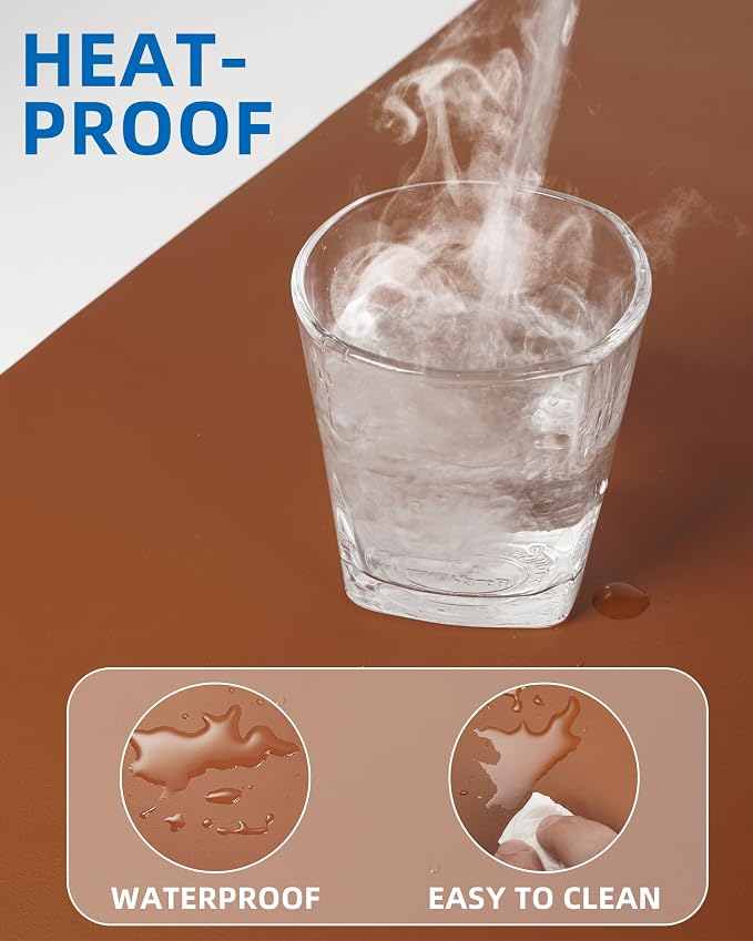 Non-Slip Desk Pad, Mouse Pad, Waterproof PU Leather Desk Protector, Ultra Thin - Image 3