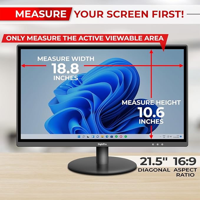 21.5 Inch 16:9 Computer Privacy Screen Filter - Image 2
