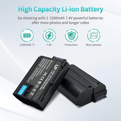 LP EN-EL15 EN EL15a Battery Charger Pack, Compatible - Image 2