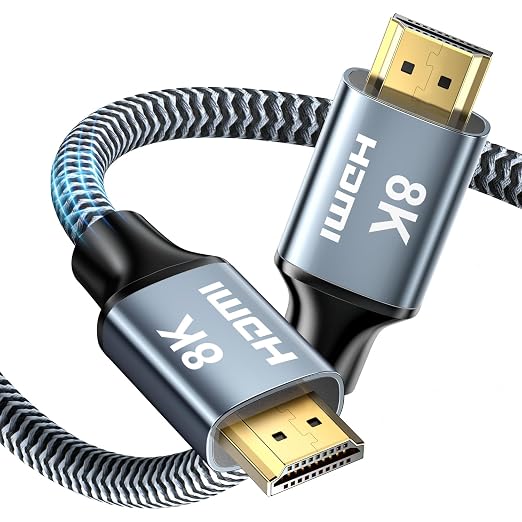8K HDMI Cable 12ft, 48Gbps High Speed HDMI 2.1 Cable, HDMI Cord 8K@60Hz by CABNEER