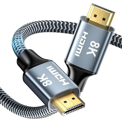8K HDMI Cable 16ft, 48Gbps High Speed HDMI 2.1 Cable, HDMI Cord 8K@60Hz by CABNEER