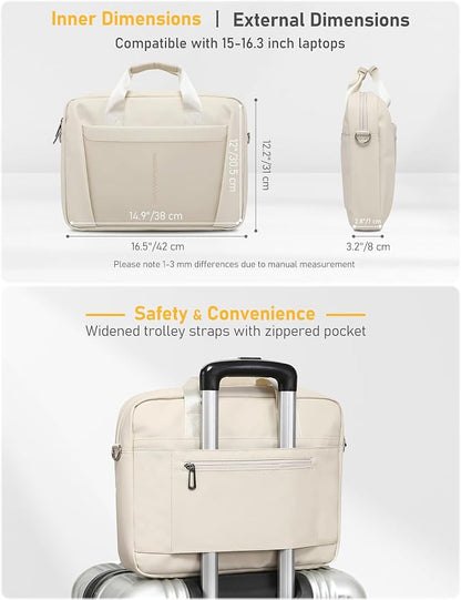 15-16 Inch Laptop Shoulder Bag Business Briefcase Water Resistant Computer - Image 6