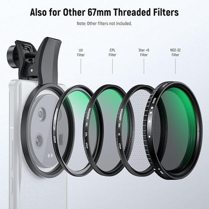 NEEWER 67mm Clip On Black Diffusion 1/4 Filter - Image 4