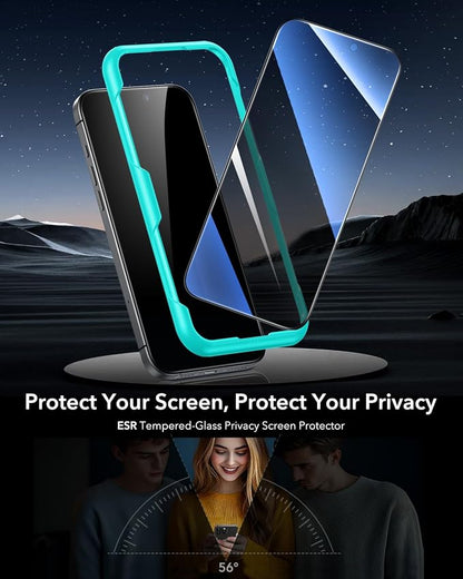 ESR 3 Pack for iPhone 16 Pro Privacy Screen Protector, Anti-spy Tempered-Glass - Image 2