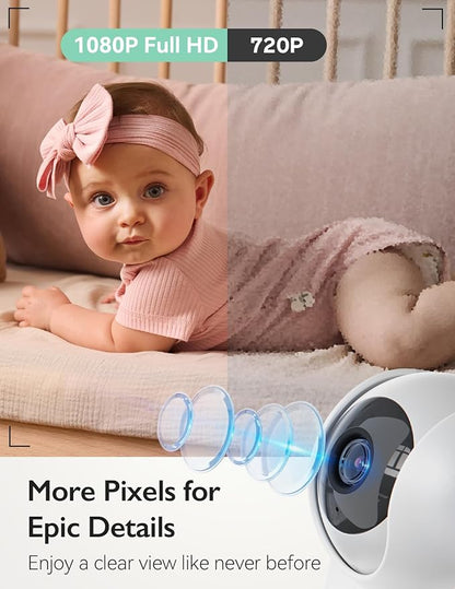 Momcozy Baby Monitor with 2 Cameras 5.5" 1080P Full HD Split Screen Video Baby - Image 4