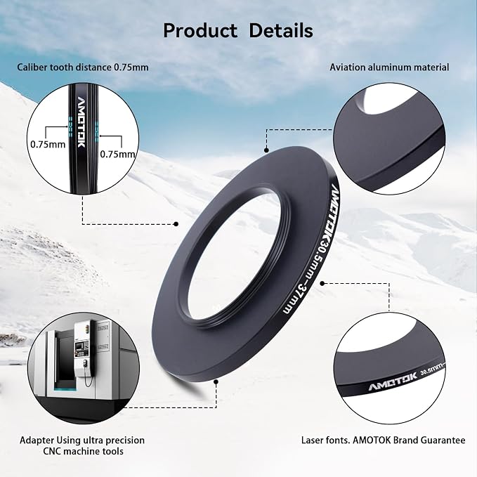 30.5mm Lens to 37mm Camera Lens Adapter, 30.5mm to 37mm Filter Step up Ring - Image 3