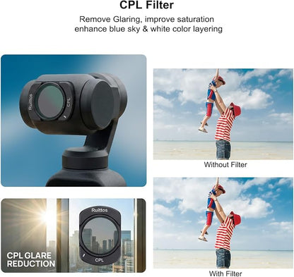 4-Pack Magnetic Filter Set for DJI Osmo Pocket 4/3, Includes ND2-32 Variable ND - Image 5
