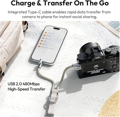 ULANZI YF01 Camera Strap with Built-In USB-C Data Cable — 3-in-1 Quick Release - Image 7