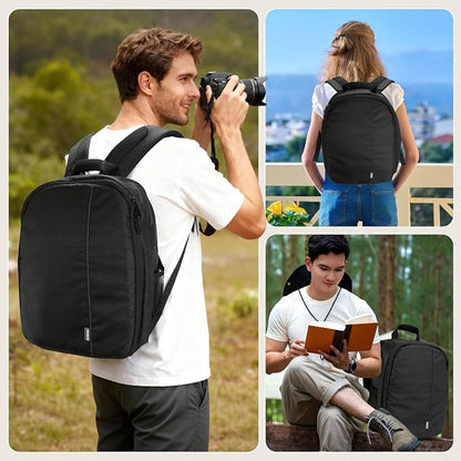 Camera Backpack Bag Small- Waterproof Professional DSLR Camera Bag Photography - Image 7