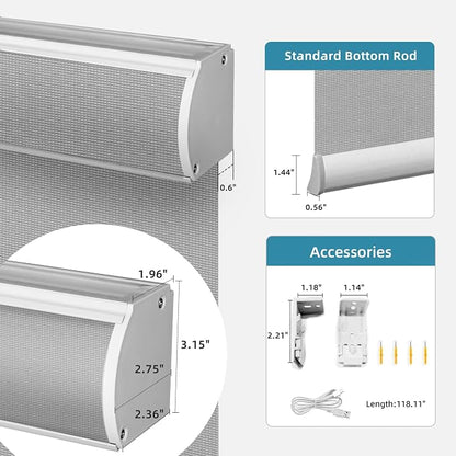 SmartWings Motorized Light Filtering Roller Shades Work - Image 5