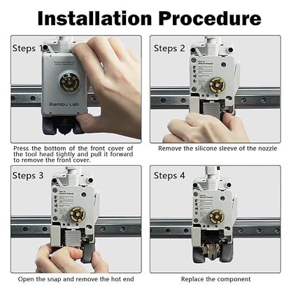 HzdaDeve 2 Pack A1 Mini/A1/A2L Hotend Print Head Hot End Kit Extruder Upgrade - Image 4
