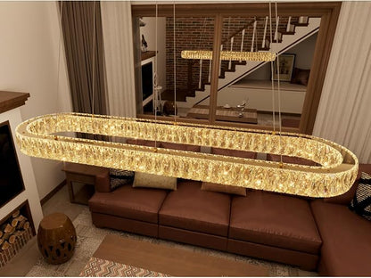 HAIXIANG LED Long Chandeliers for Dining Table Modern Chandelier Dimmable - Image 3