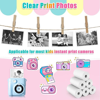 6 Rolls Instant Print Paper Kids Camera Paper Refill - Image 4