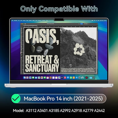 360° Privacy Screen for MacBook Pro 14 Inch, 4 Way Privacy Anti Glare Blue - Image 7