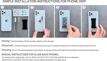 Phone Grip Holder for Hand, Universal Finger Strap Phone Holder, Finger Selfie - Image 6