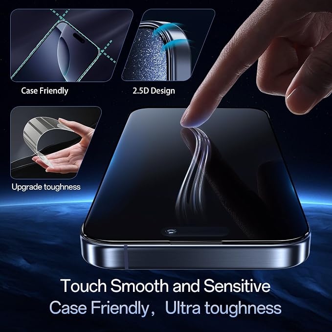 Screen Protector for iPhone 16 pro Blue Light Block, Military-Grade - Image 7