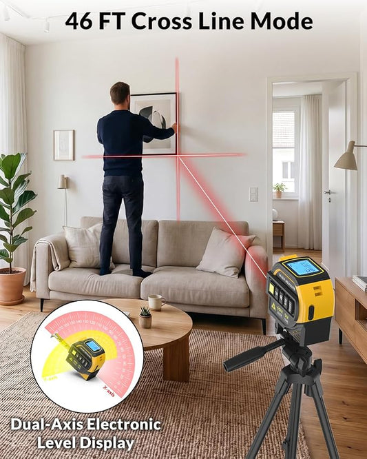 TEPU Laser Tape Measure 4-in-1, 197FT Laser Distance Meter - Image 2
