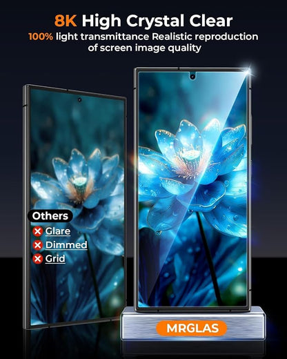 MRGLAS 2+2 Packs for Samsung Galaxy S24 Ultra Screen Protector 6.8'' - Image 5