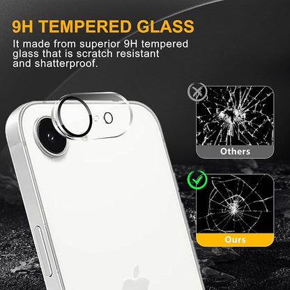 3 Pack Camera Lens Protector for iPhone 16e / iPhone 17e, Tempered Glass - Image 7