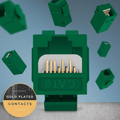 Everest RJ45 CAT6 Keystone Coupler in Green - Image 5