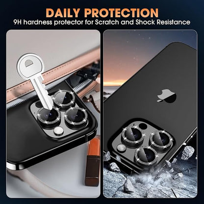 for iPhone 16 Pro/16 Pro Max Camera Lens Protector Bling Individual Metal - Image 2