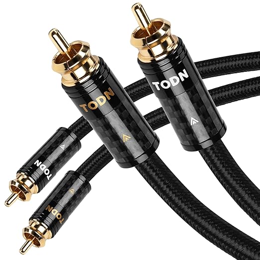 TODN RCA Cables Audiophile Male to Male HiFi RCA Stereo Audio Cable by TODNAudio