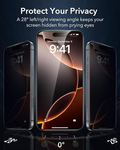 ESR 3 Pack for iPhone 16 Pro Max Privacy Screen Protector, Anti-spy - Image 3