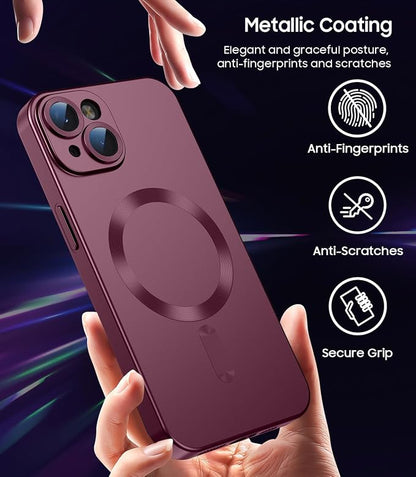 Magnetic for iPhone 13 Case Slim Soft Silicone Bumper Shockproof Metallic - Image 6