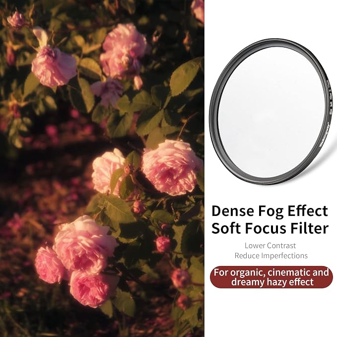 Walking Way 77MM White Pro Mist Diffusion Lens Filter, Dreamy Fog & Soft Glow - Image 2