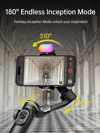 Gimbal stabilizer for Smartphone, Gesture Control/face Tracking, Magnetic Fill - Image 4