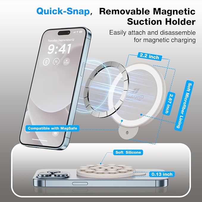 Magnetic Suction Cup Phone Mount - Image 3