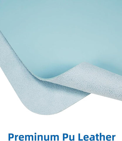 AFIING Leather Desk Pad Protector, Mouse Pad, Office Desk Mat, Non-Slip PU - Image 2