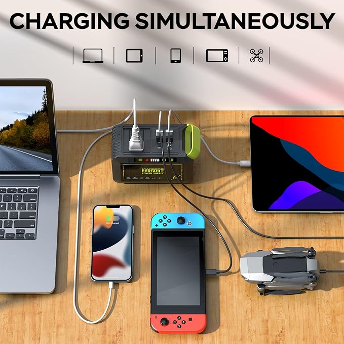 MARBERO Portable Power Station 88Wh Camping Lithium Battery Solar Generator - Image 3