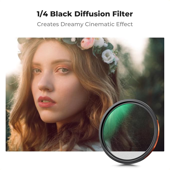 K&F CONCEPT 82mm Magnetic 1s Swap 5-Pack: CPL + VND2-32 + Black Diffusion 1/4 + - Image 6