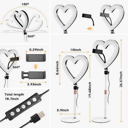 Ring Light for Desk, Heart Tabletop Light - Image 7