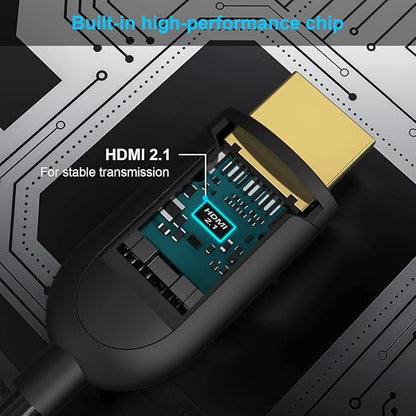 10K 8K HDMI 2.1 Cable Fiber Optic 50ft, 48Gbps Ultra High Speed HDMI Cable - Image 2