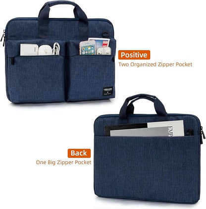 KINGSLONG 15.6 inch Laptop Shoulder Bag, Slim Laptop Sleeve Case, Shockproof - Image 3