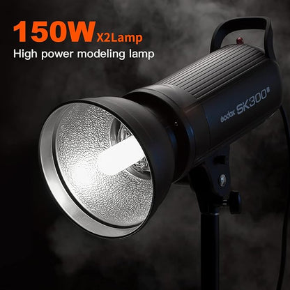 Godox 2X SK300II Studio Flash Strobe Kit:2.4G 600Ws Speedlite Flash Monolight - Image 4